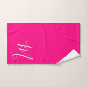 Hot Pink - vous chic monogramme (Serviette à main)