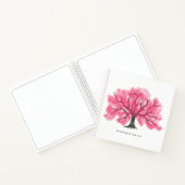 Hot Pink Waterverf Cherry Blossom Tree Notitieboek (Binnen)