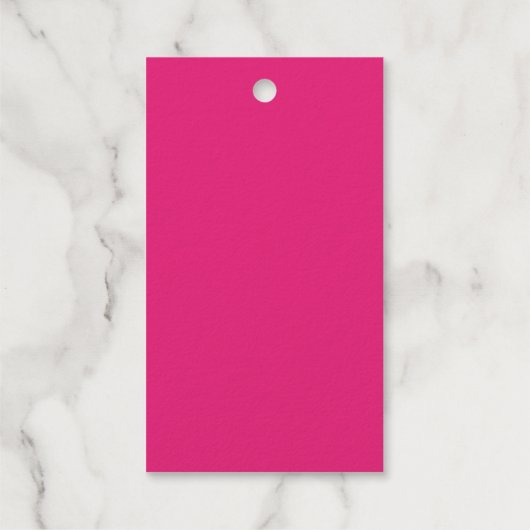 Hot Pink Wedding | Vetgedrukte effen kleur uitnodi Cadeaulabels (Achterkant)