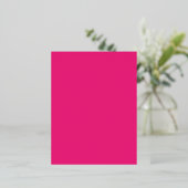 Hot Pink Wedding | Vetgedrukte effen kleur uitnodi Folie Feestdagen Briefkaart (Staand Voorkant)