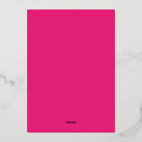 Hot Pink Wedding | Vetgedrukte effen kleur uitnodi