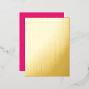 Hot Pink Wedding   Vetgedrukte effen kleur uitnodi Folie Uitnodiging Briefkaart