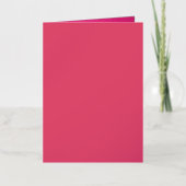 Hot Pink Wedding | Vetgedrukte effen kleur uitnodi Folie Wenskaart (Voorkant)