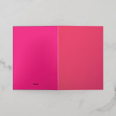 Hot Pink Wedding | Vetgedrukte effen kleur uitnodi Folie Wenskaart (Buiten Laag)