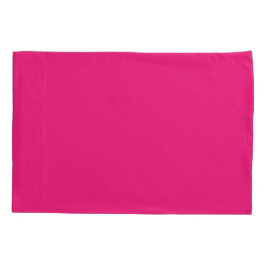 Hot Pink Wedding | Vetgedrukte effen kleur uitnodi Kussensloop