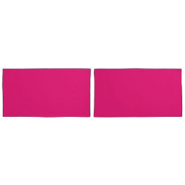 Hot Pink Wedding | Vetgedrukte effen kleur uitnodi Kussensloop