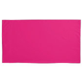 Hot Pink Wedding | Vetgedrukte effen kleur uitnodi Kussensloop (Voorkant-Links)