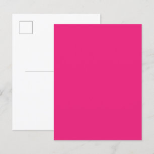 Hot Pink Wedding   Vetgedrukte effen kleur uitnodi Uitnodiging Briefkaart
