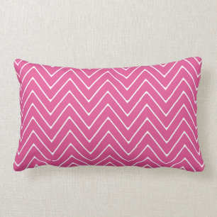 Hot Pink White Chevron Pattern 2A Kussen