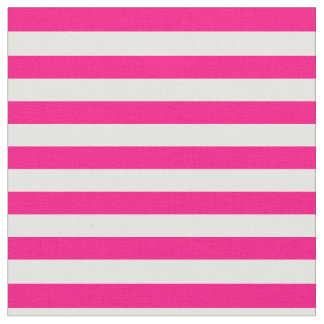 Hot Pink & White Striped Stof