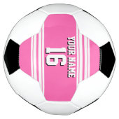 Hot Pink White Team Jersey Aangepast nummer Naam Voetbal (Gedraaid)
