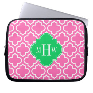 Hot Pink WhMarokkaans #6 Emerald Green 3I Monogram Laptop Sleeve