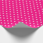 Hot Pink | Wit Polka Dot inpakpapier (Hoek)