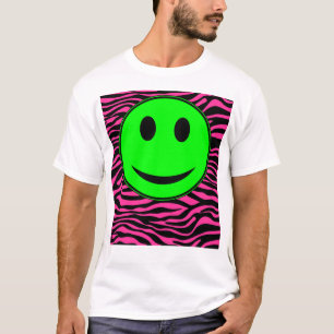 HOT PINK ZEBRA GREEN T-SHIRT