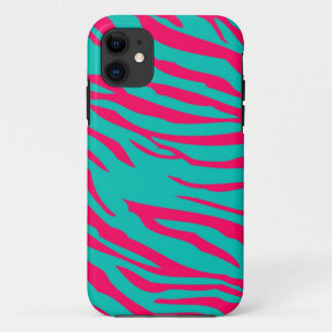 Hot Pink Zebra iPhone 5 Mate Barely There™ Hoesje