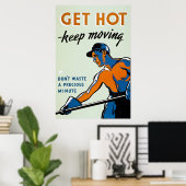Hot-pluggable - Blijf bewegen - WW2 Poster (Thuiskantoor)