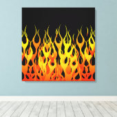 Hot Racing Flames Grafisch Canvas Afdruk (Insitu (Houten vloer))