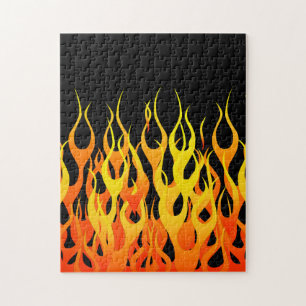 Hot Racing Flames Grafisch Legpuzzel