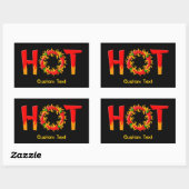 HOT RECHTHOEKIGE STICKER (Vel)