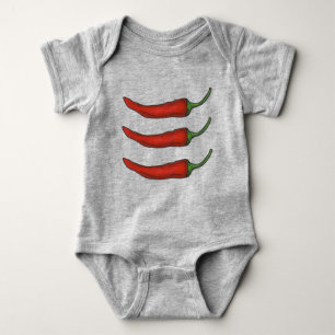 Hot Red Chili Chili Pepper Peppers Kokerfolie Romper