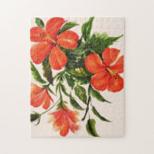 Hot Red Hibiscus Legpuzzel (Verticaal)