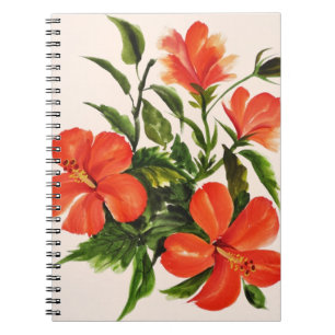 Hot Red Hibiscus Notitieboek