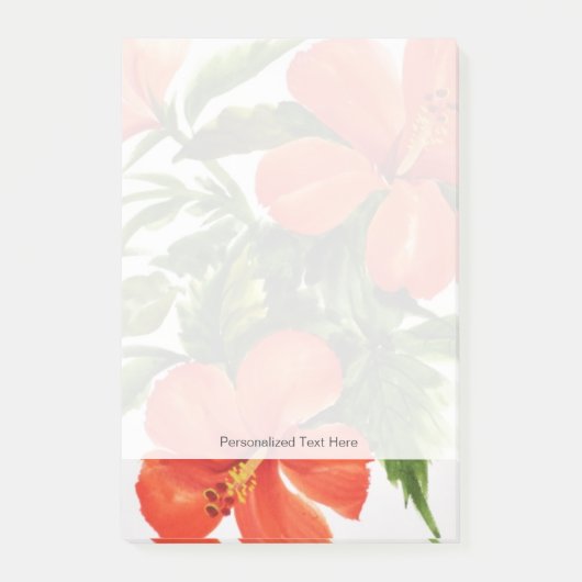 Hot Red Hibiscus Post-it® Notes (Voorkant)