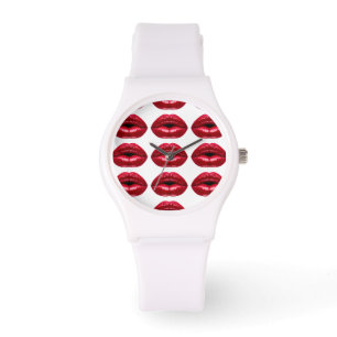 Hot Red Lips Beauty Horloge