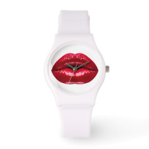 Hot Red Lips Beauty Horloge
