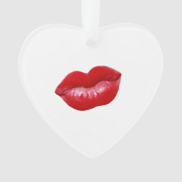 HOT Red Lips Ornament