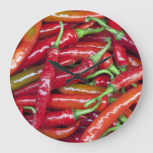 Hot Red Peppers Keukenklok Grote Klok
