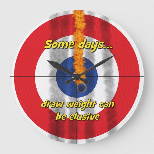 Hot Rocks 'attire poids' Curler's Horloge - (rouge (Recto)