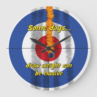Hot Rocks 'draw weight'-klok van de curler - (blau Grote Klok