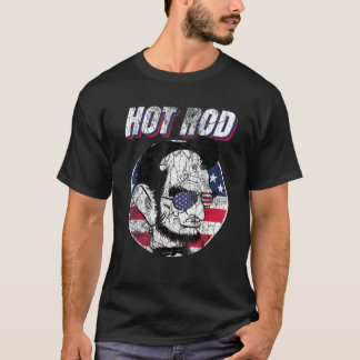 Hot Rod Abraham Lincoln Presidenten Funny Muscle C T-shirt