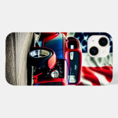 Hot Rod en Amerikaanse vlag Case-Mate iPhone Case (Achterkant (horizontaal))