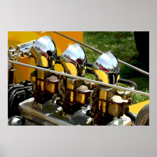 Hot Rod Engine - Poster (Voorkant)