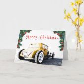 Hot Rod Kerst Kaarten (Gele Bloem)
