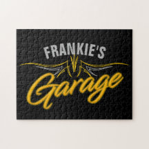 Hot Rod Retro Neon Strepen Biker Aangepaste Garage