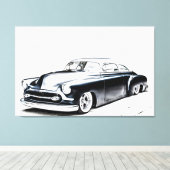 Hot Rod stretched canvas afdrukken (Insitu (Houten vloer))