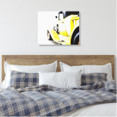 Hot Rod stretched canvas afdrukken (Insitu (Slaapkamer))