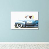 Hot Rod Truck Canvas Afdruk (Insitu (Houten vloer))
