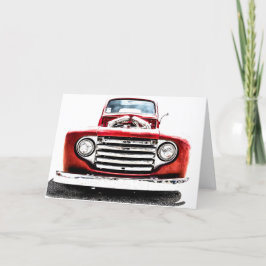 Hot Rod Truck Wenskaart Feestdagen Kaart