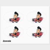 Hot Rodder Ovale Sticker (Vel)