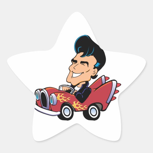 Hot Rodder Ster Sticker (Voorkant)