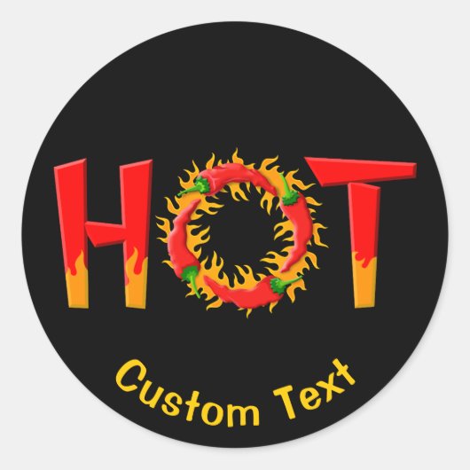HOT RONDE STICKER (Voorkant)