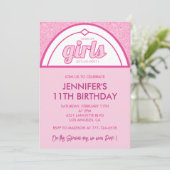 Hot rose 11e anniversaire invitations Parties scin (Debout devant)