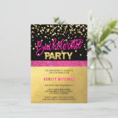 HOT rose Bachelorette Invitations Modèles (Debout devant)