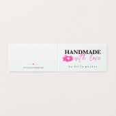 Hot Rose & Black - Fabriqué à la main avec amour (Outside Unfolded)