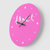 Hot Rose Dance Dancers Horloge murale pour Studio (Angle)
