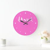 Hot Rose Dance Dancers Horloge murale pour Studio (Maison)